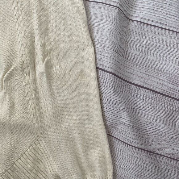 INC women S silk blend Longsleeve turtleneck poncho white - Picture 9 of 12